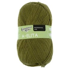 Пряжа Семеновская пряжа A-elita, 50 % шерсть, 50 % акрил, 100 г, 781 м, фисташк (10)
