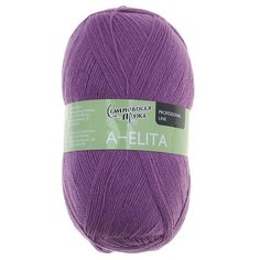 Пряжа Семеновская пряжа A-elita, 50 % шерсть, 50 % акрил, 100 г, 781 м, т.орхидея (1441)
