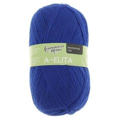 Пряжа Семеновская пряжа A-elita, 50 % шерсть, 50 % акрил, 100 г, 781 м, василек (180)