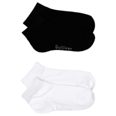 Носки Gulliver Baby комплект 2 пары размер 26-28, черный/белый