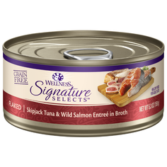 Корм для кошек Wellness (0.079 кг) 1 шт. Cat CORE Signature Selects Flaked Skipjack Tuna with Salmon Entree in Broth