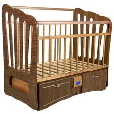 Кроватка Daka Baby Укачай-ка 6 Валенсия (классическая), поперечный маятник орех