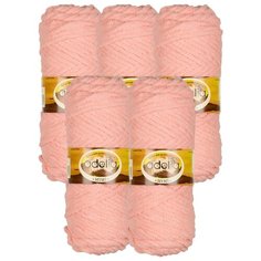 Пряжа Adelia Mimi, 100 % полиэстер, 100 г, 80 м, 5 шт., №08 св.коралловый