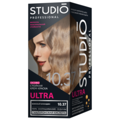Studio Professional Ultra особо стойкая крем-краска для седых волос, 10.37 Бежевый блондин
