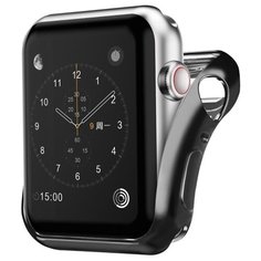 Чехол INTERSTEP Спортивный, силикон для Apple Watch 40mm черный