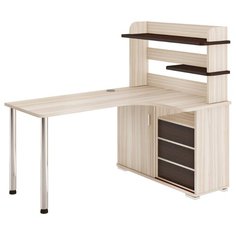 Компьютерный стол угловой Мэрдэс Домино СР-165М, 160х116 см, угол: справа, цвет: карамель/венге/карамель Merdes