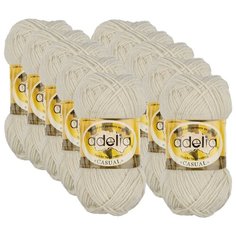Пряжа Adelia Casual, 72 % хлопок, 28 % акрил, 50 г, 130 м, 10 шт., №07 мятный