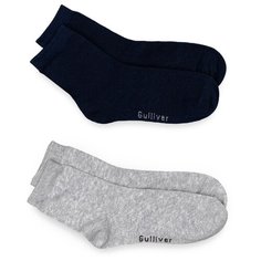 Носки Gulliver Baby комплект из 2 пар, размер 14-16, синий/серый