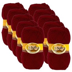 Пряжа Adelia Natali, 100 % акрил, 50 г, 300 м, 10 шт., №07 бордовый