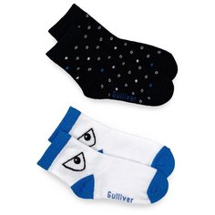 Носки Gulliver Baby комплект из 2 пар, размер 14-16, синий/черный