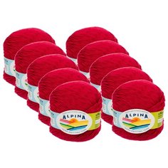 Пряжа Alpina Rene Twist, 100 % хлопок, 50 г, 125 м, 10 шт., №04 вишневый