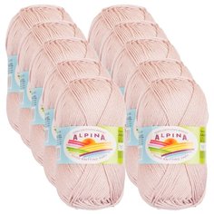 Пряжа Alpina Anabel, 100 % хлопок, 50 г, 120 м, 10 шт., №452 т.бежевый