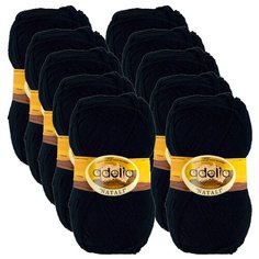 Пряжа Adelia Natali, 100 % акрил, 50 г, 300 м, 10 шт., №20 черный