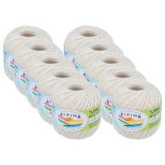 Пряжа Alpina Lena, 100 % хлопок, 50 г, 280 м, 10 шт., №07 св. св. бежевый
