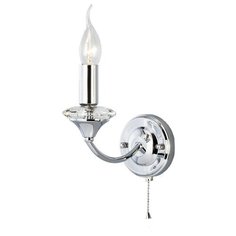 Бра Eurosvet Garda 60096/1 хром, с выключателем, 60 Вт