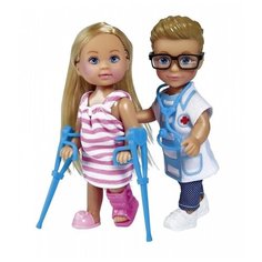 Набор кукол Simba Еви и Тимми на приеме у доктора, 12 см, 5733344