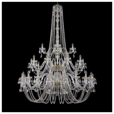 Люстра Bohemia Ivele Crystal 1402 1402/20+10+5/530/h-206/3d/G, E14, 1400 Вт