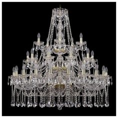 Люстра Bohemia Ivele Crystal 1413 1413/20+10+5/400/3d/G, E14, 1400 Вт