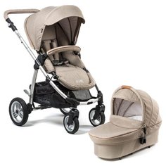 Универсальная коляска Bebe Due Beyond Dragon бежевый, цвет шасси: серебристый