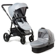 Универсальная коляска Bebe Due Beyond Poly серый, цвет шасси: черный