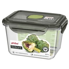 Phibo Контейнер Brilliant прямоугольный 0.7л черный/бесцветный