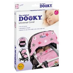 DOOKY- XPLORYS накидка на коляску и автокресло Baby Pink/Pink Srars