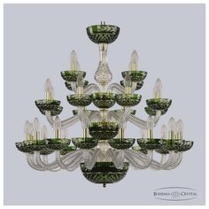 Люстра Bohemia Ivele Crystal 1309 1309/16+8+4/300/3d G Cl/Clear-Green/H-1J, E14, 1120 Вт