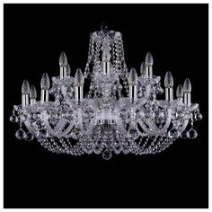 Люстра Bohemia Ivele Crystal 1406 1406/12+6/300/Ni/Balls, E14, 720 Вт