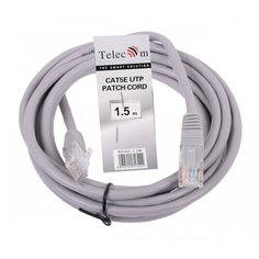 Патч-корд Telecom NA102--1.5M 1.5 м CAT5e серый