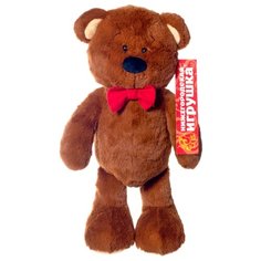 Мягкая игрушка Нижегородская игрушка Зоопарк с бантиком Медведь 40 см