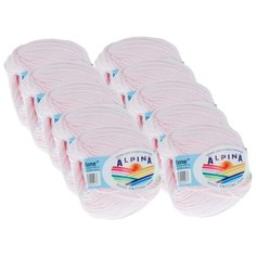 Пряжа Alpina Rene, 100 % хлопок, 50 г, 150 м, 10 шт., №030 св.розовый