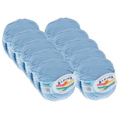 Пряжа Alpina Rene, 100 % хлопок, 50 г, 150 м, 10 шт., №3840 серо-голубой