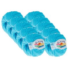 Пряжа Alpina Rene, 100 % хлопок, 50 г, 150 м, 10 шт., №3846 яр.голубой