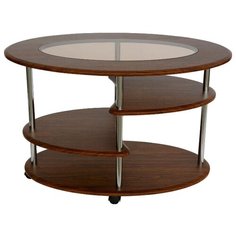 Столик Калифорния мебель Эллипс СЖС-01, ДхШ: 90 х 60 см, орех