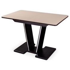 Стол Домотека Танго ПР, ДхШ: 110 х 70 см, длина в разложенном виде: 147 см, венге/кремовый