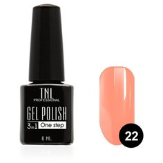 Гель-лак 3 в 1 TNL Professional One step, 6 мл, оттенок №22 - светлая киноварь