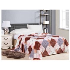 Плед АльВиТек Тоскана 127-PF 180 х 200 см, коричневый/серый/бежевый