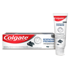 Зубная паста Colgate Безопасное Отбеливание Природный Уголь отбеливающая, 75 мл