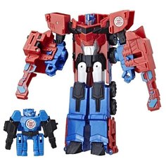 Трансформер Hasbro Transformers Оптимус Прайм и Хай-Тест. Гирхэд-Комбайнер (Роботы под прикрытием) C2348 красный/синий