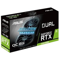 Видеокарта ASUS DUAL GeForce RTX 2080 SUPER 1830MHz PCI-E 3.0 8192MB 15500MHz 256 bit 3xDisplayPort HDMI HDCP EVO OC V2 Retail
