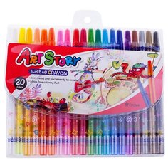 CROWN Карандаши восковые Art Story 20 шт