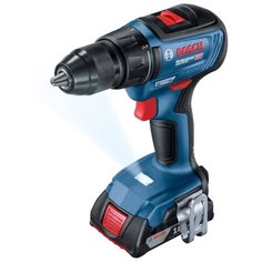 Ударная аккумуляторная дрель-шуруповерт BOSCH GSB 18V-50 Li-Ion 2.0 А-ч 18 В х2 L-CASE 50 Н·м синий/черный