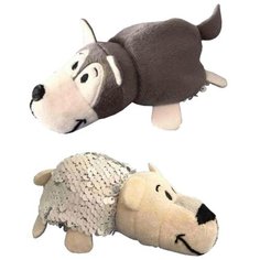 Мягкая игрушка 1 TOY Вывернушка Блеск Хаски-Белый медведь 12 см