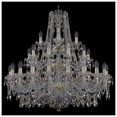Люстра Bohemia Ivele Crystal 11.25.20+10+5.360.3d.Gd.Sp.K801, E14, 1400 Вт