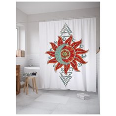 Штора для ванной JoyArty Лунное солнце 180х200 (sc-19356) разноцветный