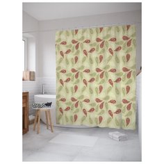 Штора для ванной JoyArty Ретро лепестки 180х200 (sc-23210) разноцветный