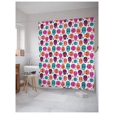 Штора для ванной JoyArty Украшенный ужас 180х200 (sc-26766) разноцветный