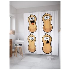 Штора для ванной JoyArty Смешные орешки 180х200 (sc-6831) разноцветный