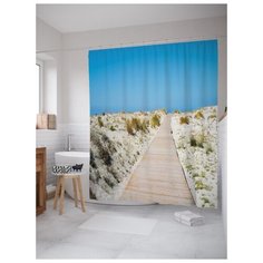 Штора для ванной JoyArty Невидимая дорожка 180х200 (sc-16116) разноцветный