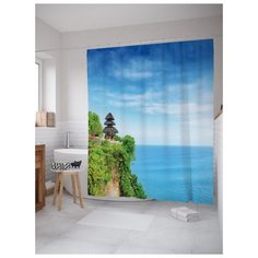 Штора для ванной JoyArty Дом на конце света 180х200 (sc-16208) разноцветный